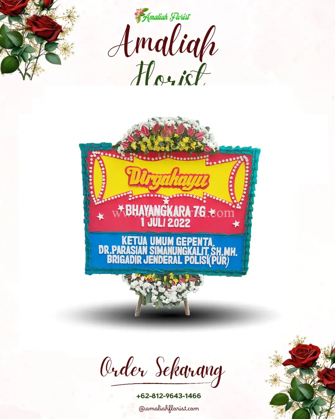 Papan Bunga HUT Ulang Tahun Dumai